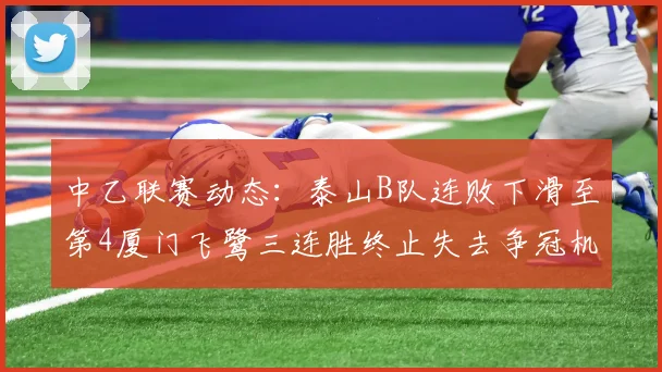 中乙联赛动态：泰山B队连败下滑至第4厦门飞鹭三连胜终止失去争冠机会